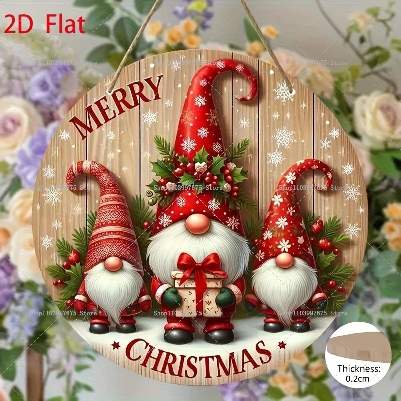 Dekorativer Holz Wandbehang mit festlichem Weihnachtsmotiv zur Gestaltung