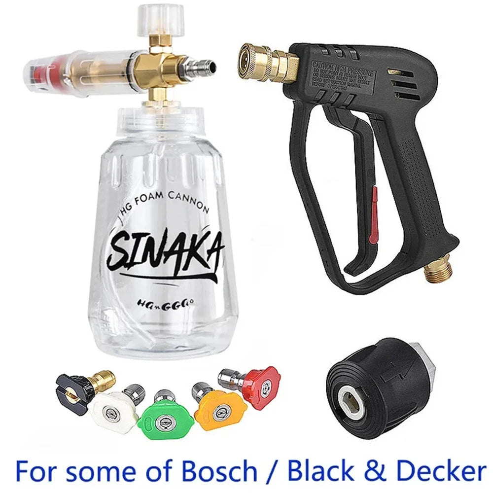 Hochdruckreiniger Schlauch mit Schnellanschluss und 5-Farben-Düse M22