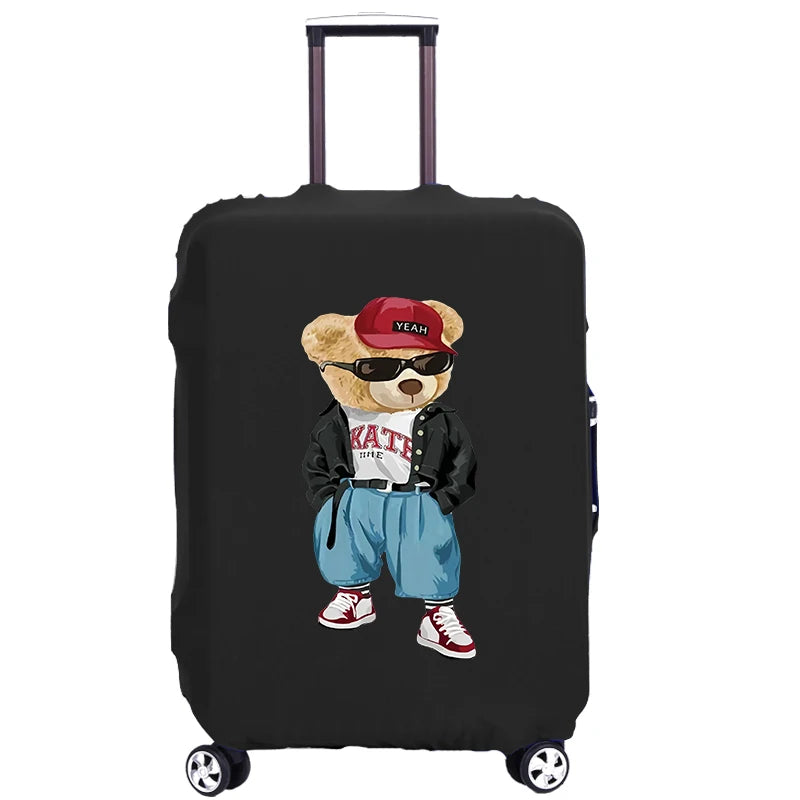 Elastische Koffer Schutzhülle mit Tierdruck für sicheres Reisen