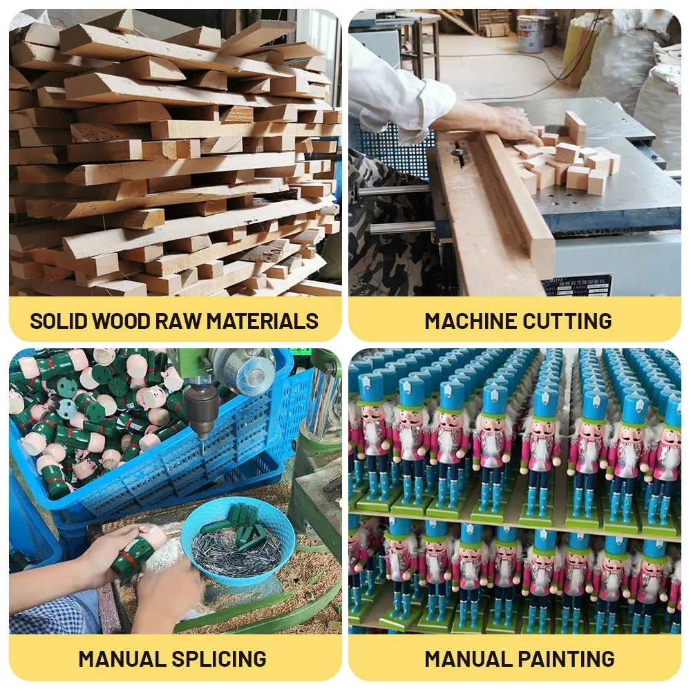 30 cm Holz Nussknacker Marionette Soldat Dekoration