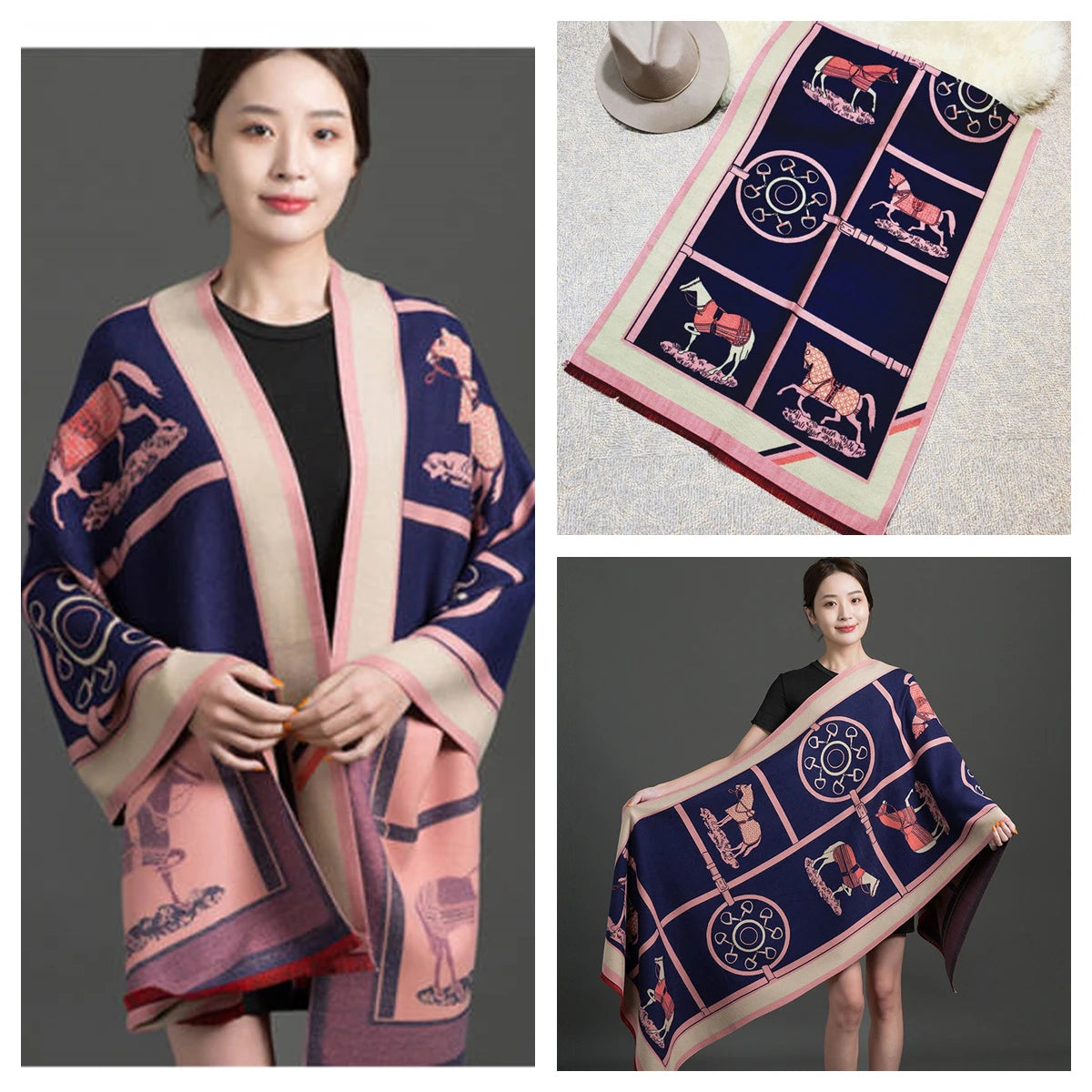 Luxuriöser Kaschmir-Gefühl Schal für Frauen im Herbst/Winter-Yabubest - Home & More