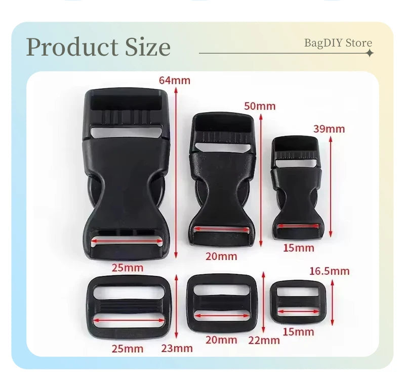Kunststoffschnallen 15 20 25 mm 2 5 10 20 Sets Rucksack Ersatz