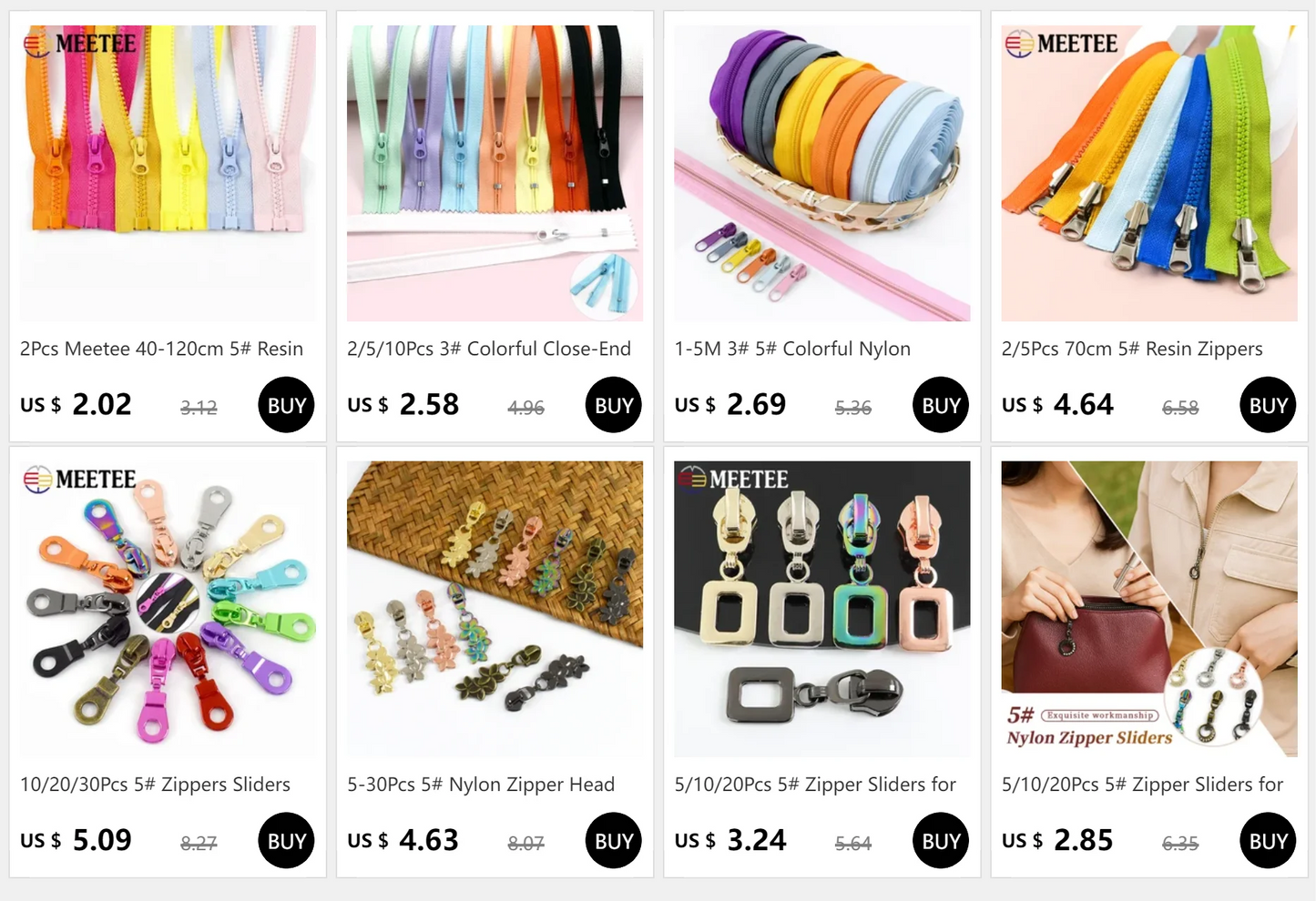 Wasserdichter Nylon-Reißverschlussschieber in verschiedenen Längen und Größen-Yabubest - Home & More
