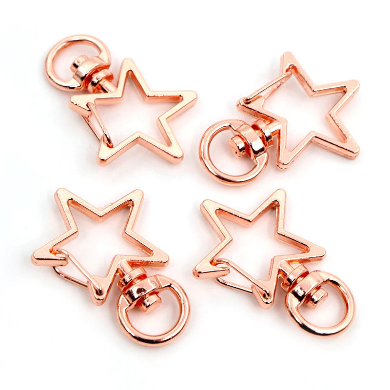 Herz Karabinerhaken Set für Schlüsselanhänger und DIY Projekte