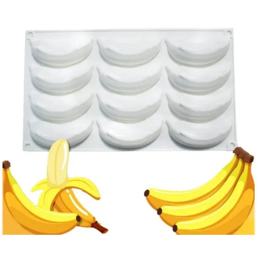 12 Löcher Bananenkuchen Backform – Antihaft Silikon, hitzebeständig - vielseitig