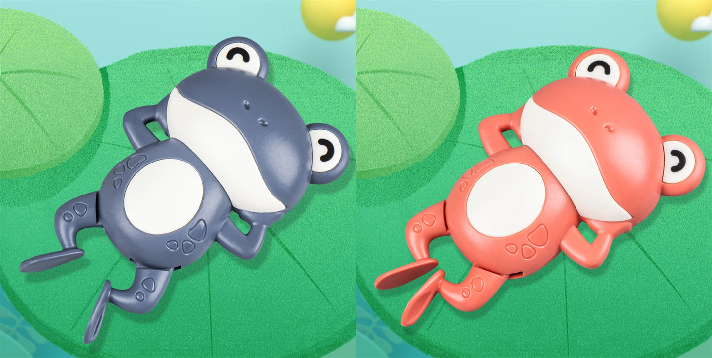 Frosch Badespielzeug für Baby - Kleinkind | Uhrwerk zum Schwimmen Baden