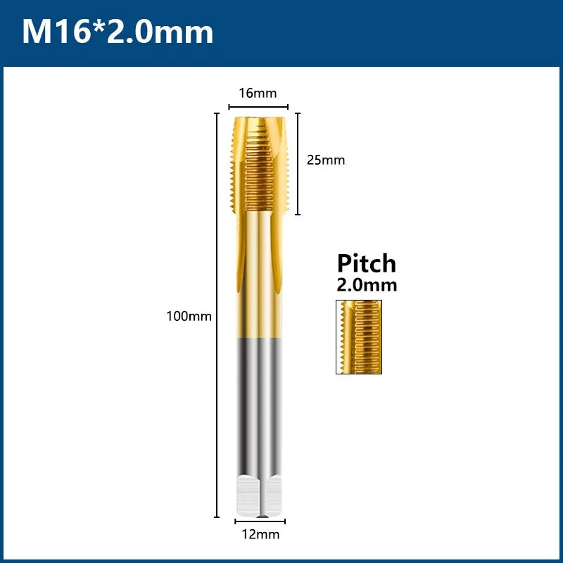 Präzisions Gewindebohrer Set Metrisch Legierter Stahl Titanbeschichtet