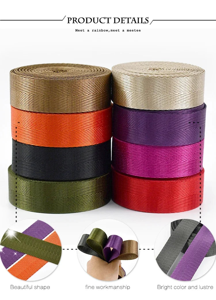 10 m 25 mm Nylongurtband für Rucksack, Tasche und DIY Nähzubehör - Yabubest - Home & More
