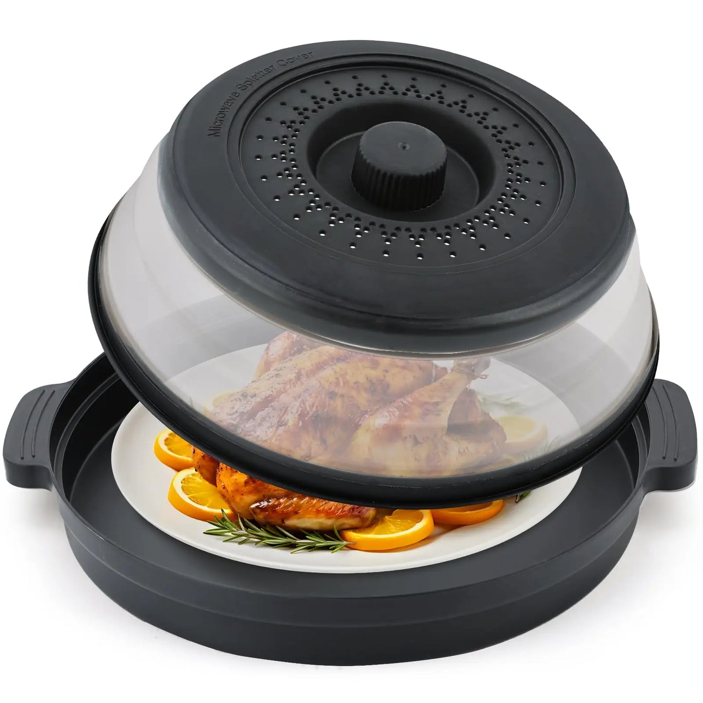 Praktischer faltbarer Spritzschutz und Dämpfsieb für die Küche