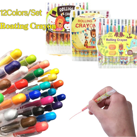 12-farbiger rotierender Buntstift Set für Zeichnung Skizze Ölgemälde