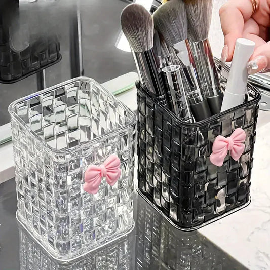 Klarer Acryl Make-up Pinsel- und Lippenstift-Organizer mit großer Kapazität