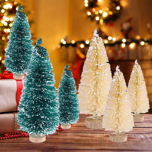 Kleiner künstlicher Sisal Weihnachtsbaum als charmante Tischdeko