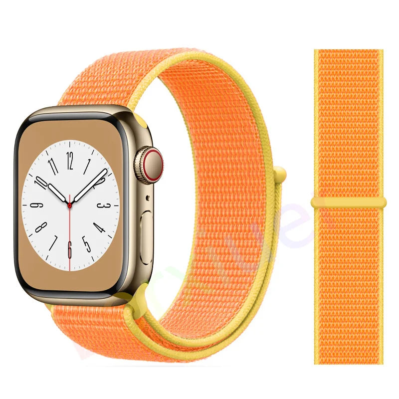 Nylon Schlaufenarmband für Apple Watch alle Serien und Größen