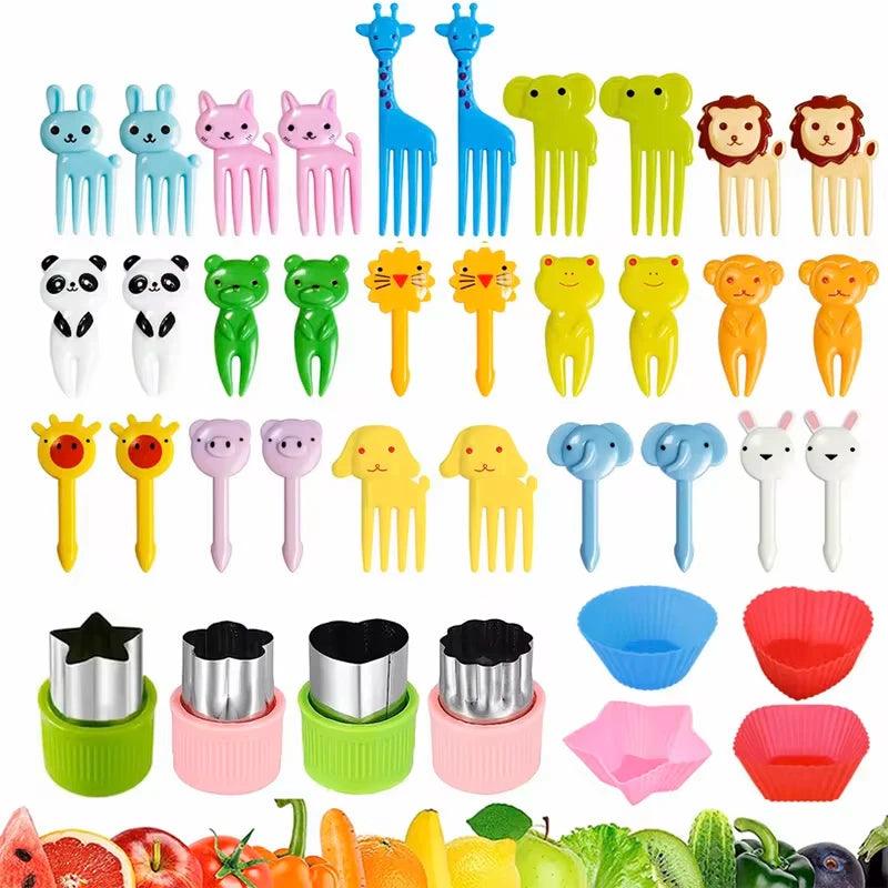 Mini Lebensmittel Picks Cartoon Tier für Kinder Bento Lunchbox Zubehör