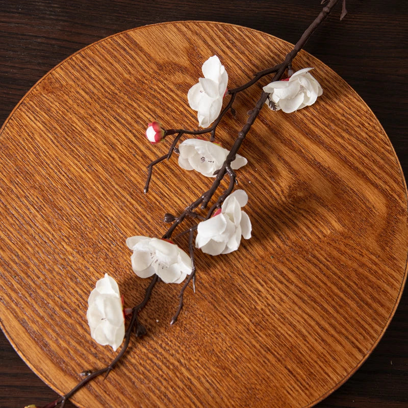 Kunstliche Blumen Fruehling Pflaumenbluete Pfirsichzweig Seidenblumen