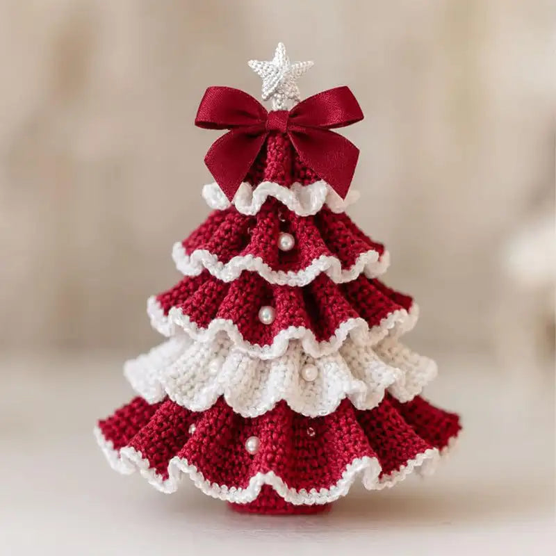 DIY Mini-Weihnachtsbaum Häkelset für einfaches handgefertigtes Dekor