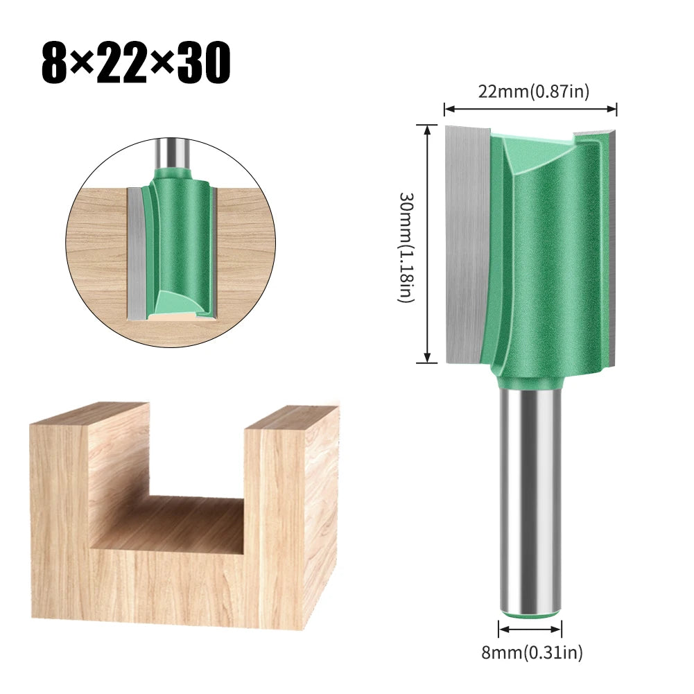 Wolfram Hartmetall Router Bit mit Doppel-Flöte für Holz in verschiedenen Größen