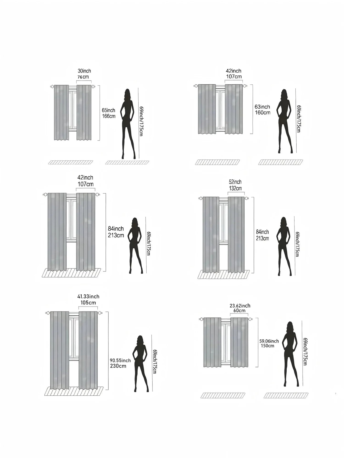 Vorhänge im Waldbergen Design aus langlebigem Polyester 2er Set