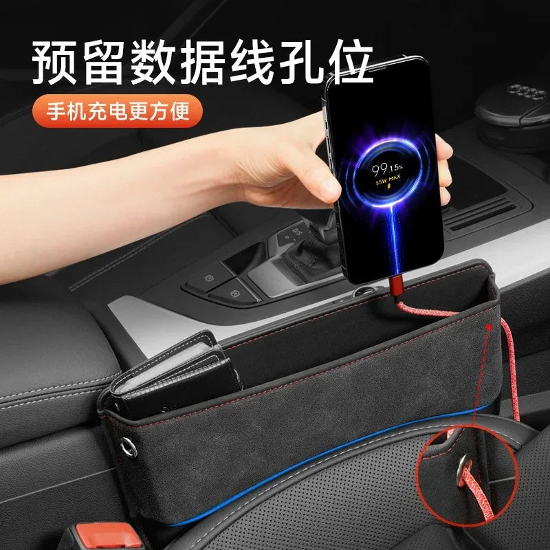 PU Leder Autokonsole Seitensitz Organizer für kleine Gegenstände