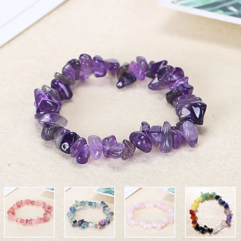 Farbenfrohes Natur Edelstein Armband Stretch für Damen Geschenk