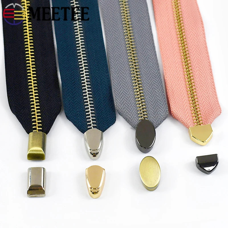 50 Metall Reissverschluss Stopper Clips DIY Zubehör für Taschen Kleidung