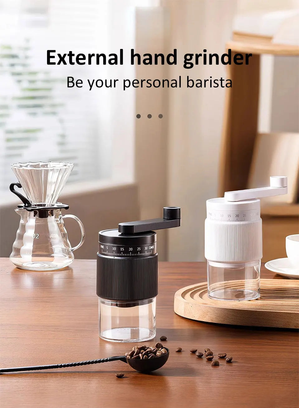 Verstellbare Manuelle Kaffeemühle mit Keramik Mahlkern