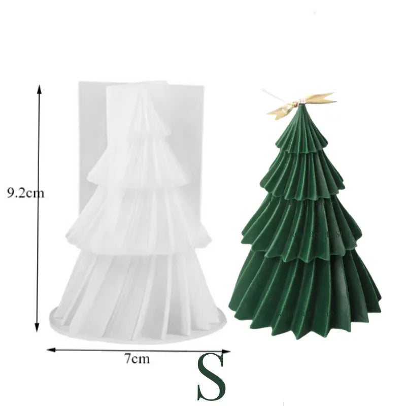 3D Weihnachtsbaum Silikonform für kreative DIY Kerzen und Dekorationen