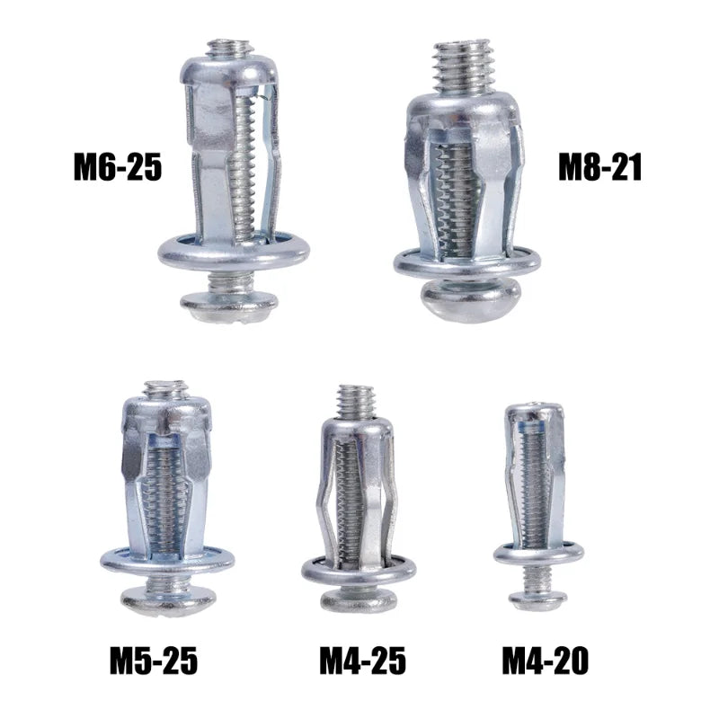 4er Set M4 M5 M6 M8 Blütenblattmuttern Schrauben Kfz Nummernschild Befestigung