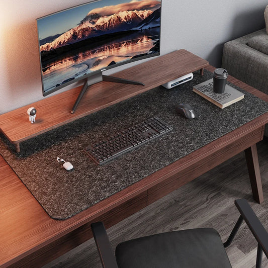 Komfortables Filz Schreibtischpad – Rutschfest für PC - Laptop im Büro/Zuhause
