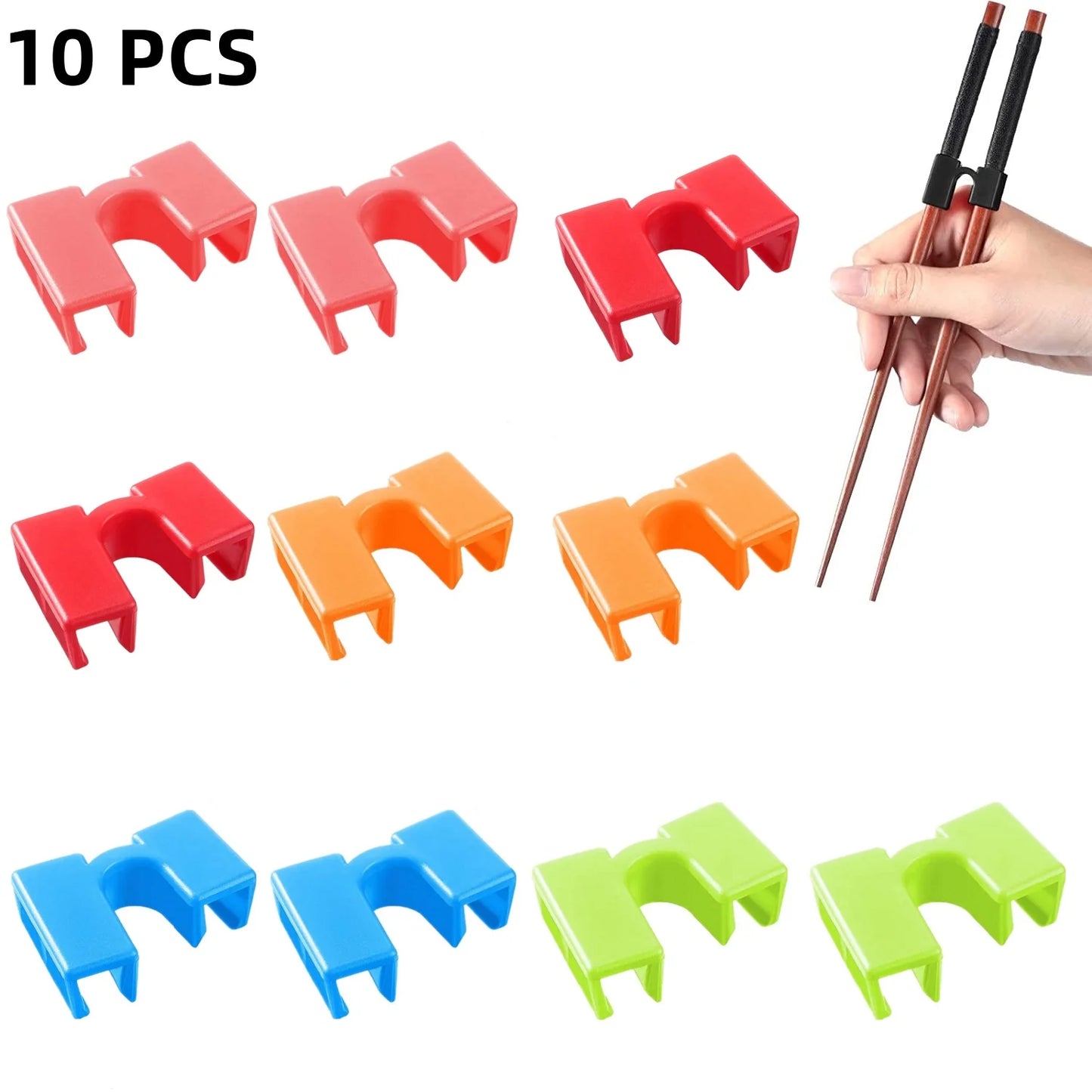 8-10PCS Japanische Essstäbchen Trainer mit Scharnier und Stecker