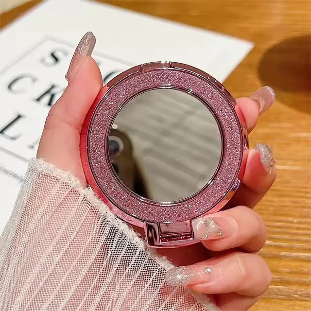 Magnetischer Handy Halter mit Ring Glitzer Spiegel Universal Smartphone