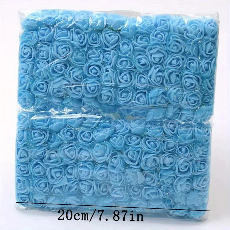 144 teiliges Mini Schaumrosen Set fuer kreative Dekorationen