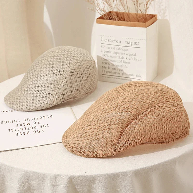 Atmungsaktive Sommer-Berets Unisex – Winddicht - Sonnenschutz, Retro-Stil