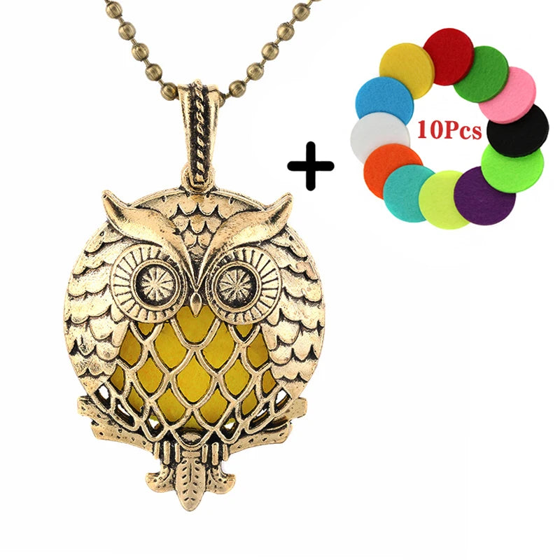 Aromatherapie Halskette Lotus Diffusor Anhänger aus Zinklegierung