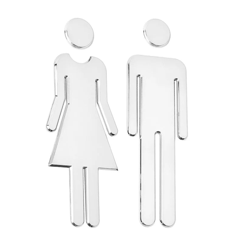 Elegantes WC-Schild Schwarz Gold aus Acryl – stilvolle Türkennzeichnung, 2er Set
