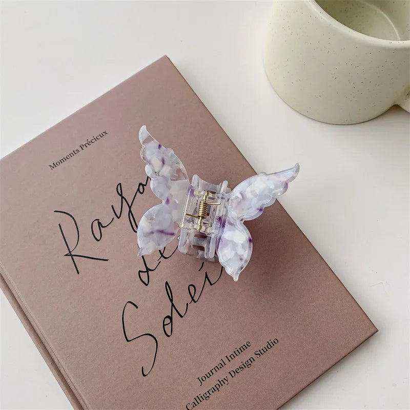 Vintage Acetat Haarspange Schmetterling – Trendiger Haarschmuck