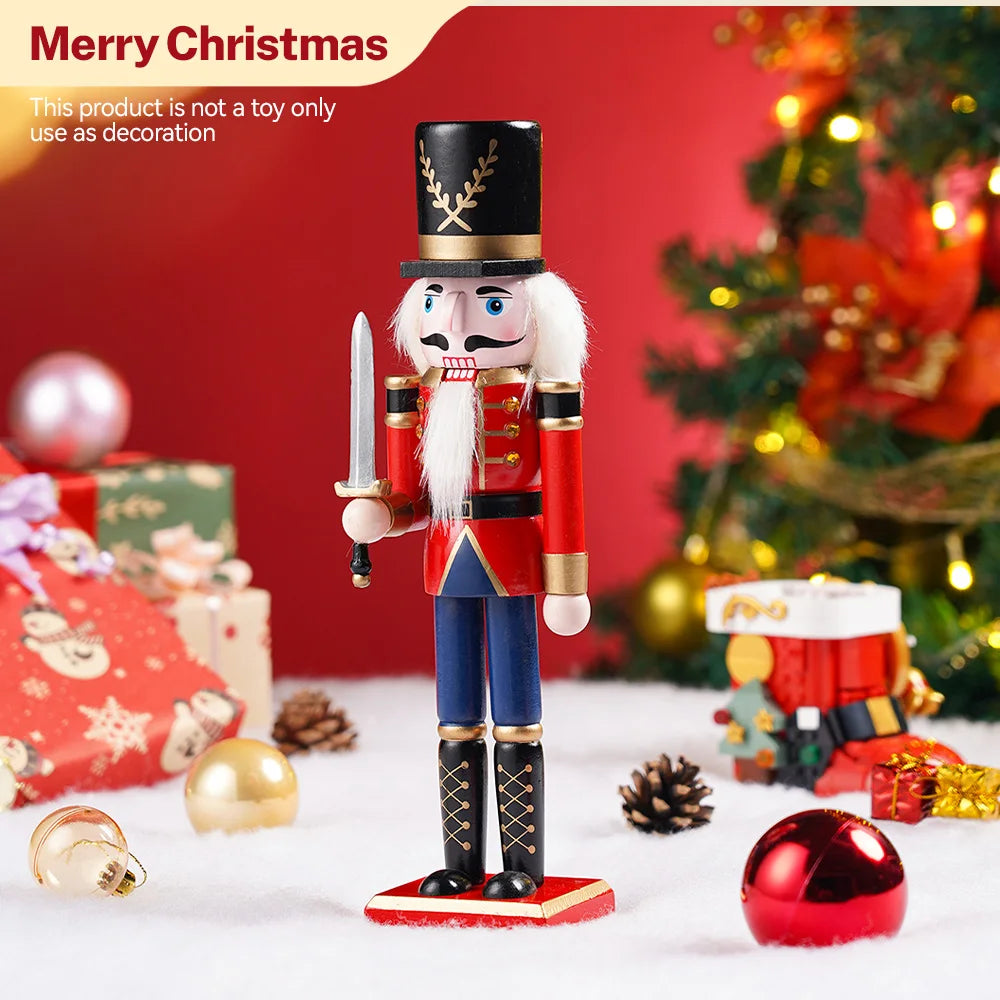 30 cm Holz Nussknacker Marionette Soldat Dekoration