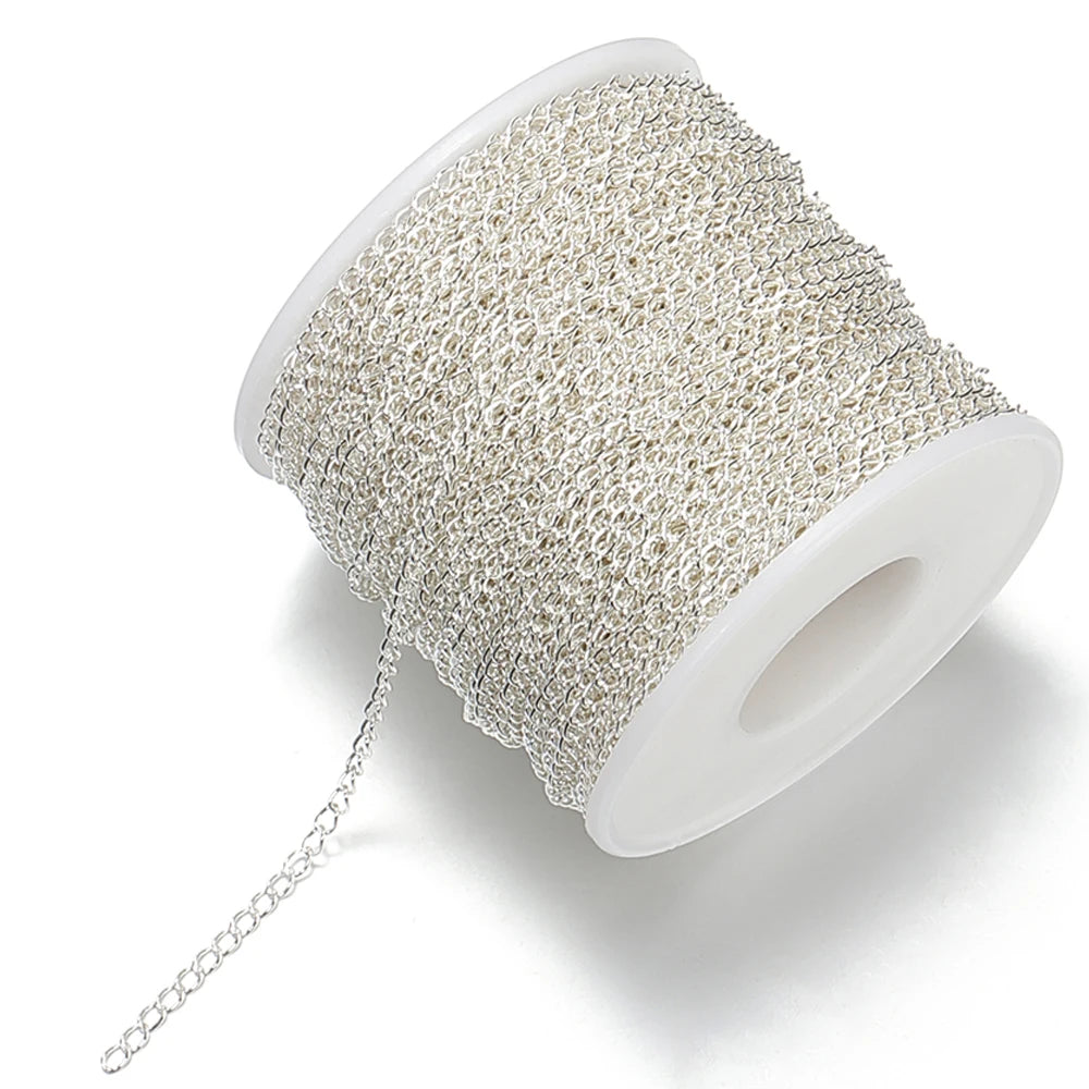 2 Meter Edelstahl Verlängerungskette in Gold, Silber, Stahl-Yabubest - Home & More