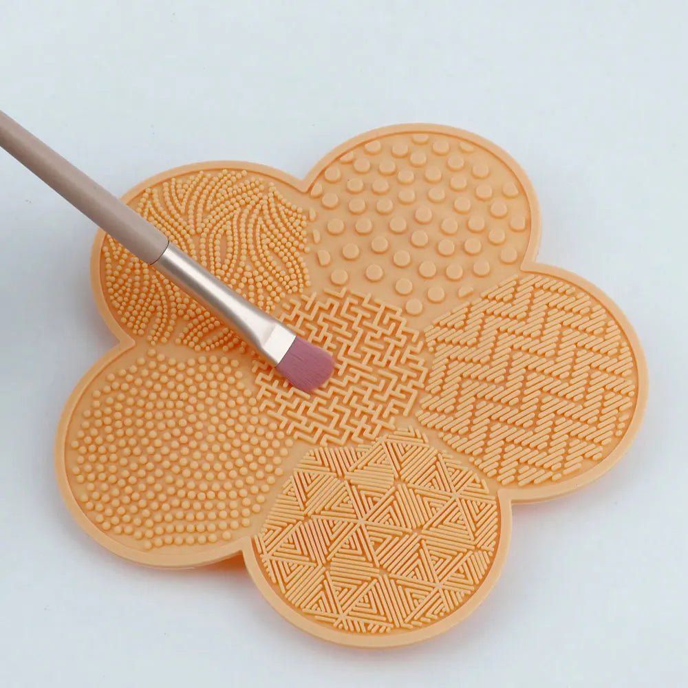 Silikon Reinigungsmatte für Make up Pinsel Blumenform mit Saugnapf-Yabubest - Home & More