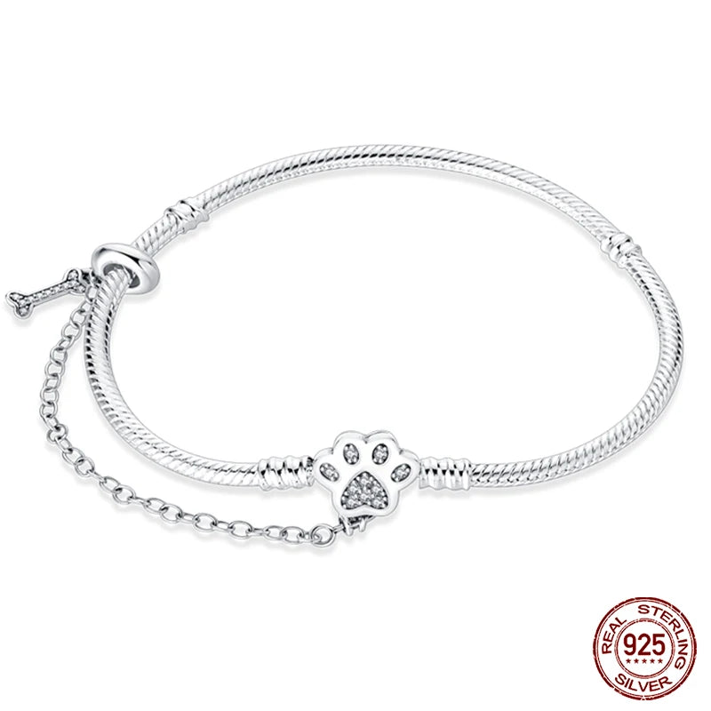 Armband Silber 925 mit Stern Mond Sonne und Grünem Zirkon Charm