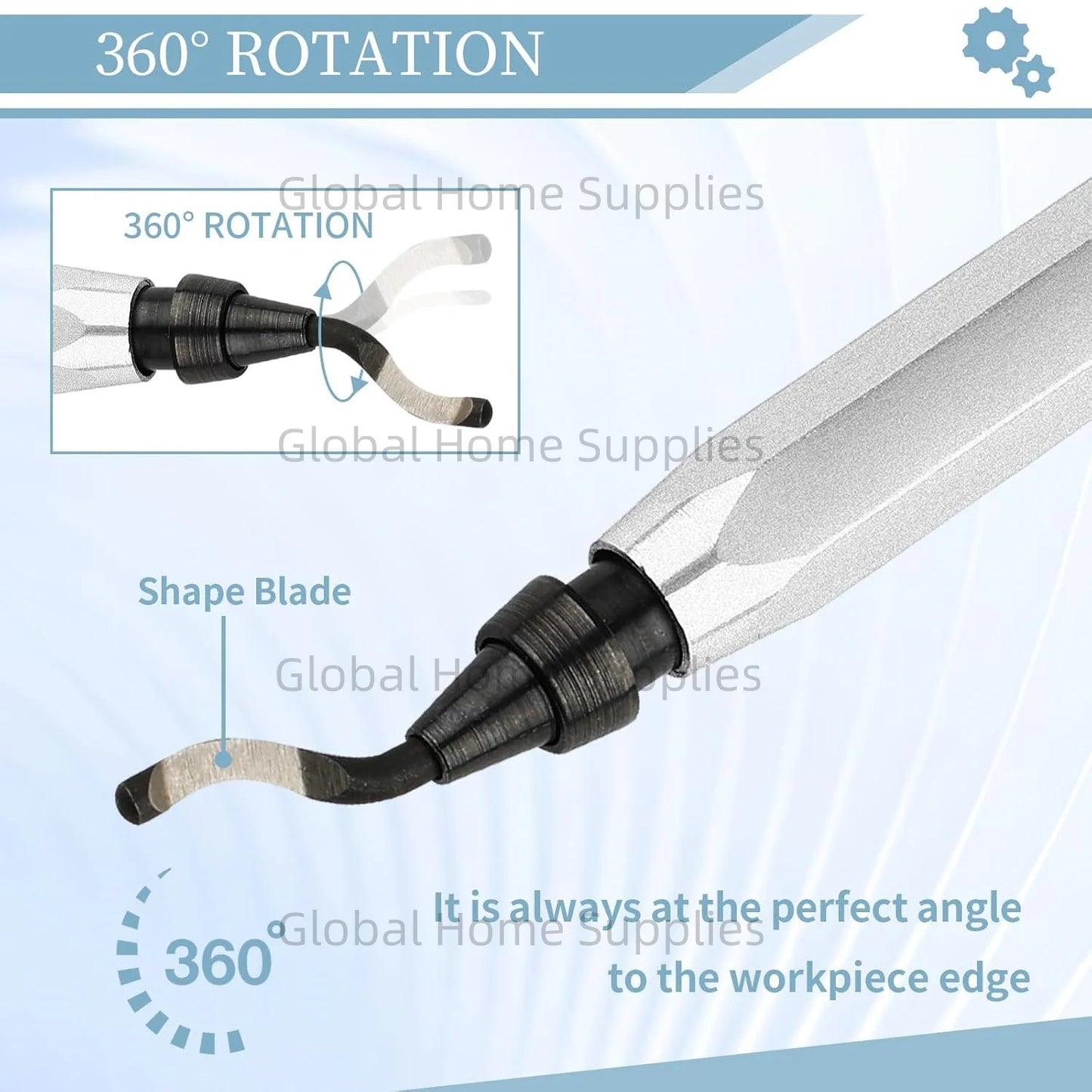 Entgratungswerkzeug mit 10 Schnellarbeitsstahl-Drehmessern für vielseitigen Einsatz