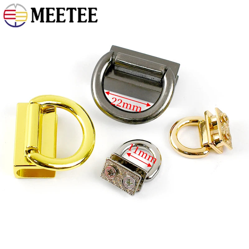 2 4 10 Stück Metall D Ring Schnalle mit Clip Verschluss für Taschen DIY