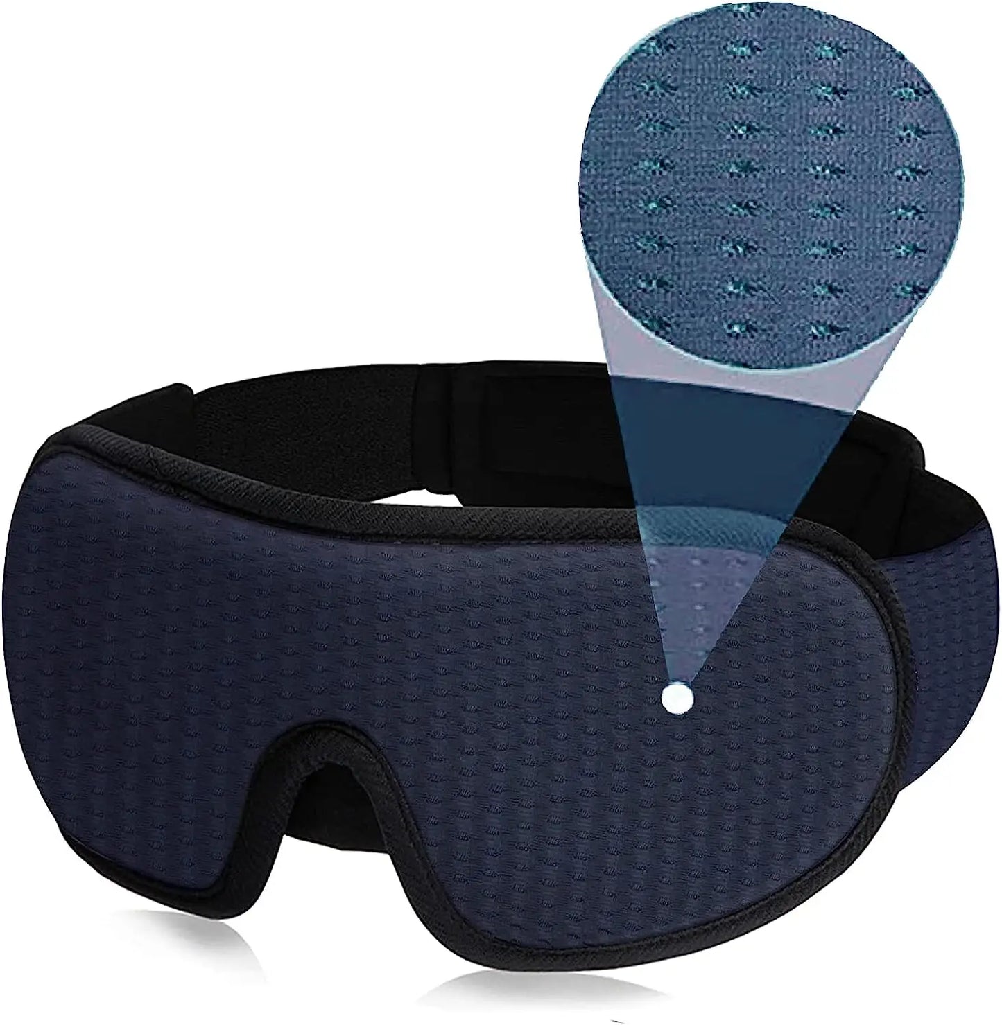 3D Schlafmaske mit Memory Foam – Maximale Lichtblockade - Komfort, verstellbar