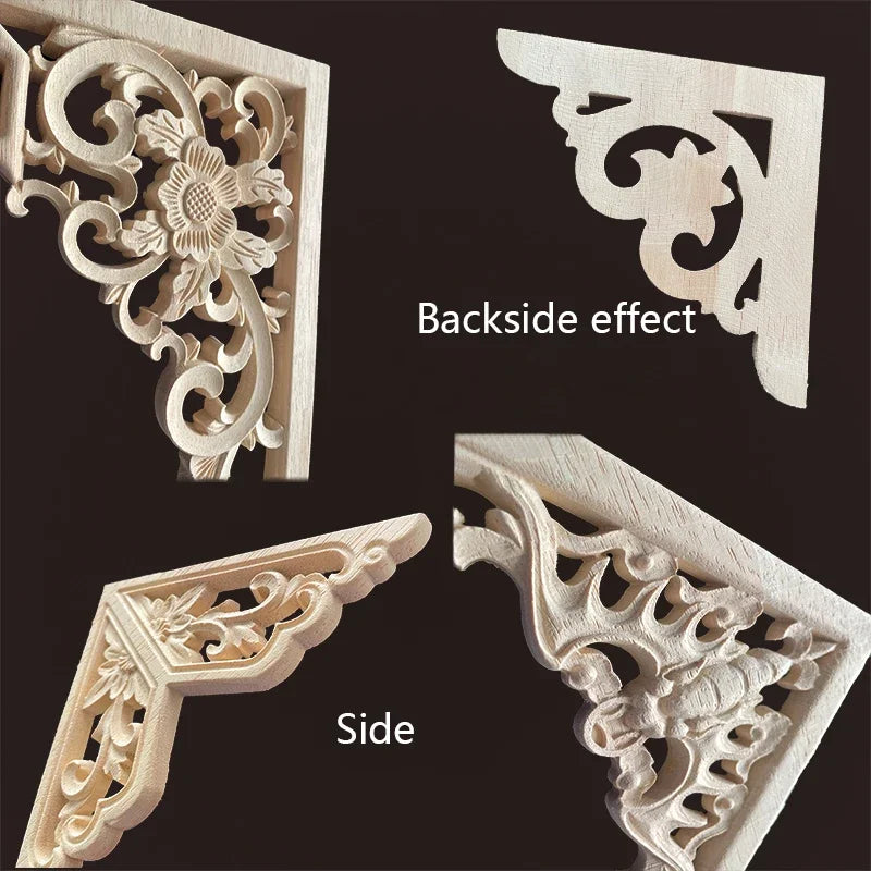 Exklusive Holz Eckverbindung Onlay Applikation für Möbel & Heimdeko