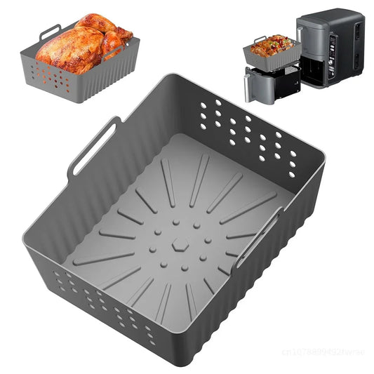 2er-Set Silikon Backformen für Air Fryer - Antihaft - Wiederverwendbar