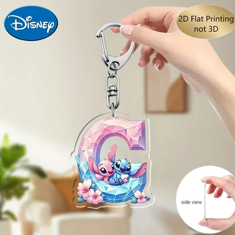 Bunter 2 Zoll Acryl Schlüsselanhänger mit A-Z Buchstaben für Kinder