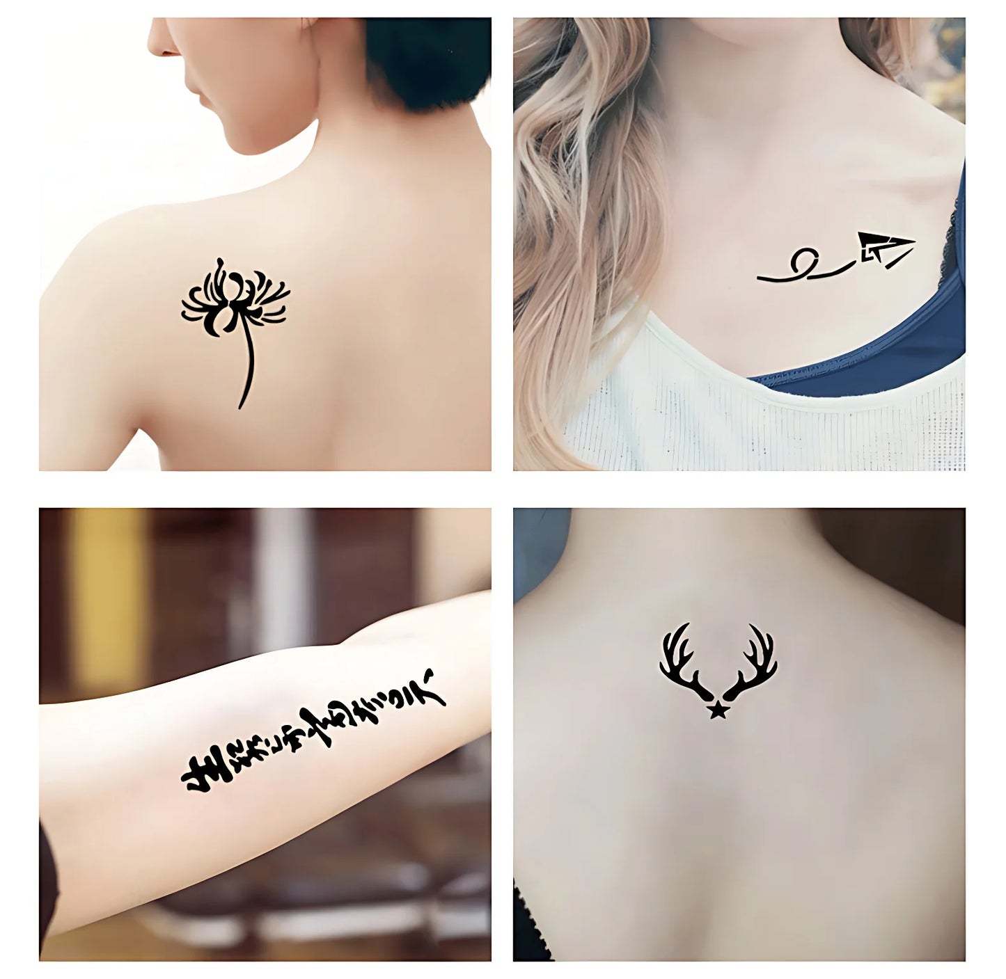 Henna Tattoo Schablone mit indischem Motiv fuer Gesichts und Koerperkunst