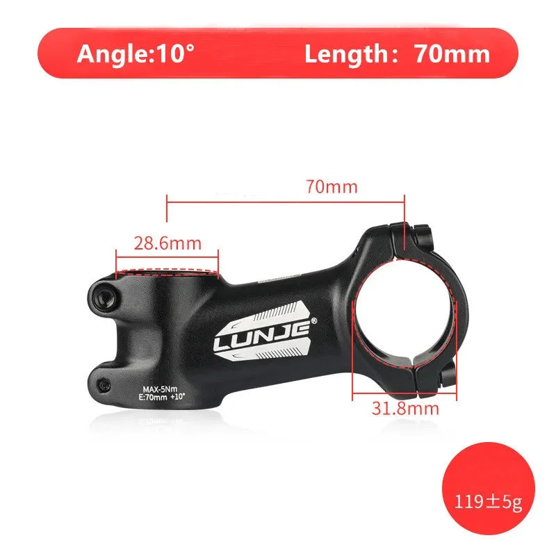 Ultraleichter Fahrradvorbau 17 Grad Aluminiumlegierung 31,8 mm MTB Rennrad