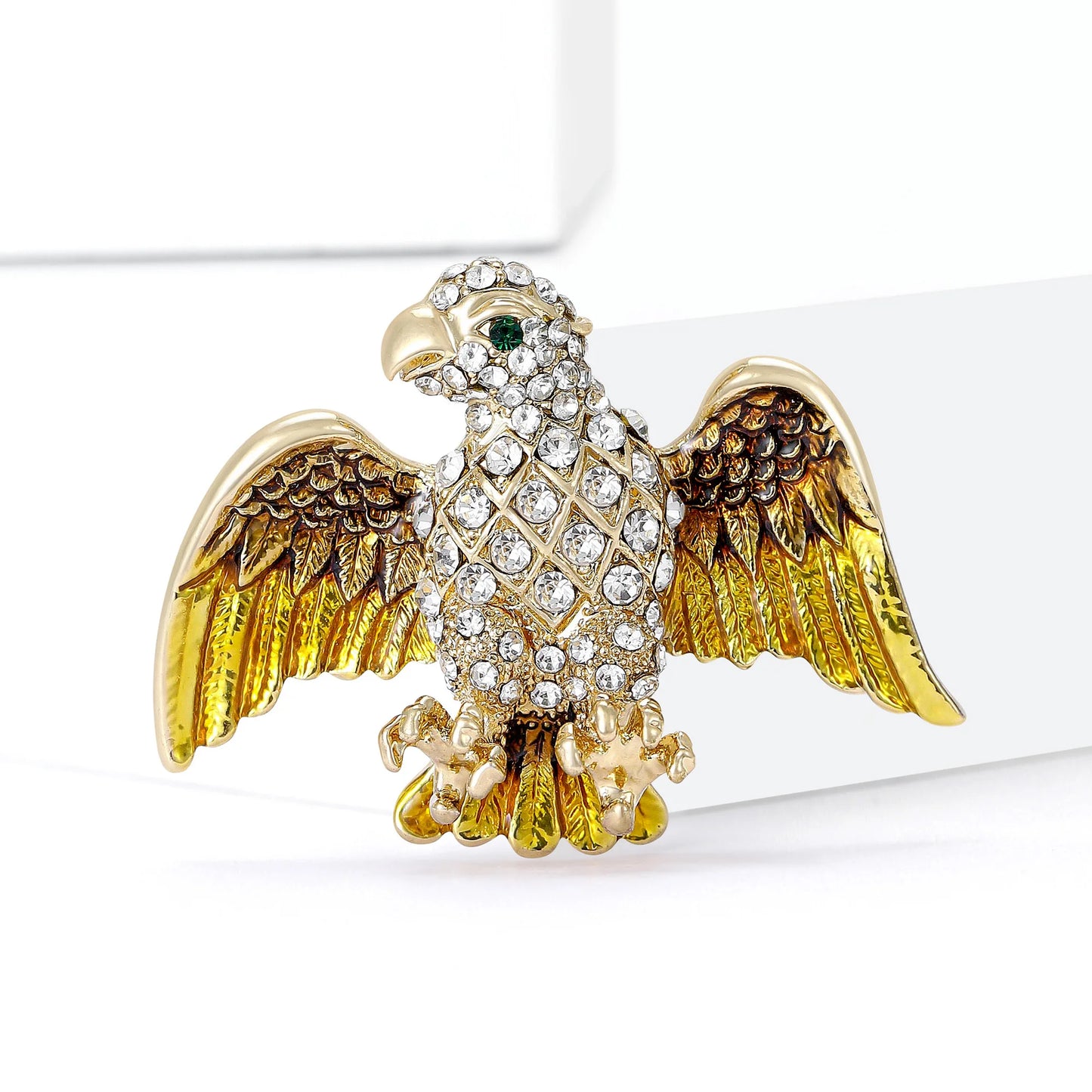 Klassische Strass Adler Brosche Unisex – Eleganter Akzent für Kleidung