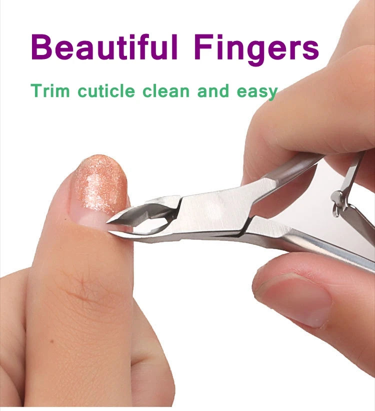 Nagelhautschere aus Edelstahl für präzise Pediküre und Maniküre